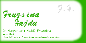 fruzsina hajdu business card