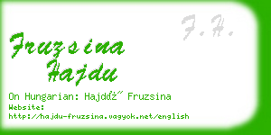 fruzsina hajdu business card
